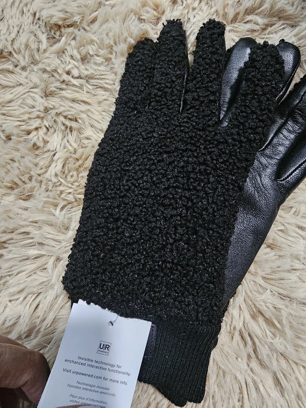 UGG Women's Black Sherpa Tech Gloves